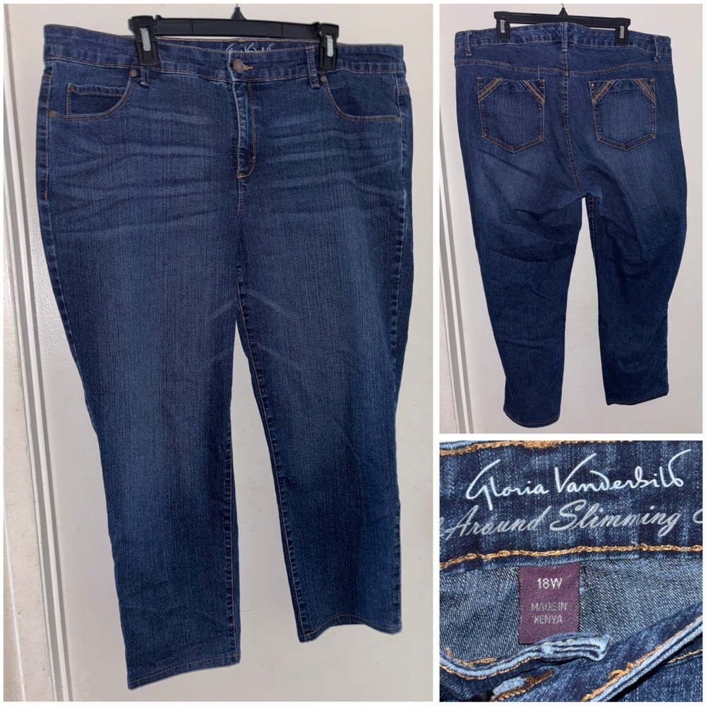 Gloria Vanderbilt Dark Blue Denim Pants